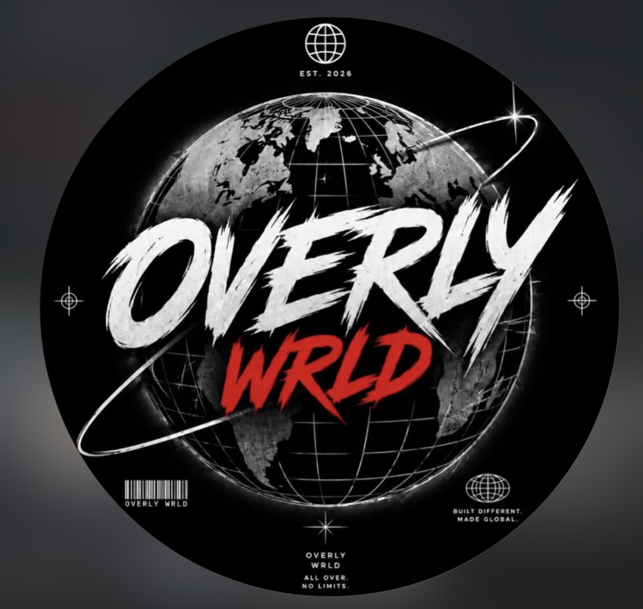 OVERLY WRLD globe logo